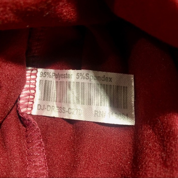 Diamanté Red Polyester & Spandex Dress Size Small - Picture 4 of 5